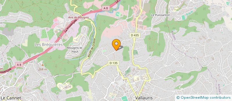 localisation de l'entreprise SCI VALCHRIS à VALLAURIS