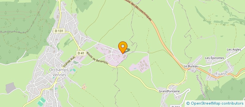 localisation de l'entreprise SCI VALCLE  ORCHAMPS-VENNES