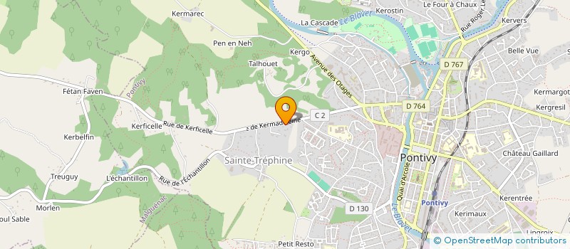 localisation de l'entreprise SCI VALCYLMAU  PONTIVY