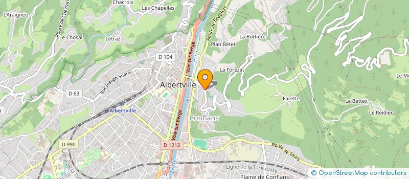 localisation de l'entreprise SCI VALENTIN  ALBERTVILLE