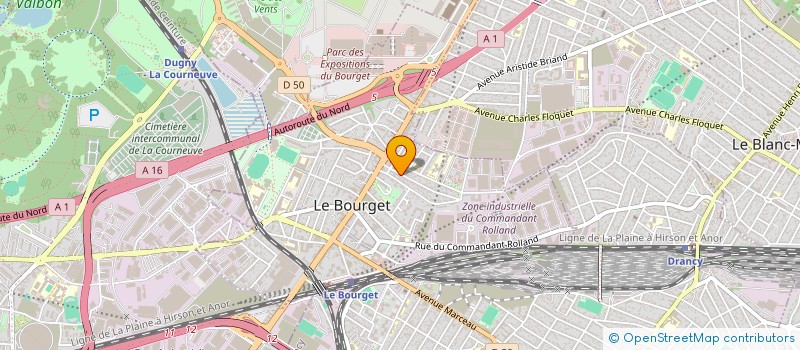 localisation de l'entreprise SCI VALENTIN à LE BOURGET