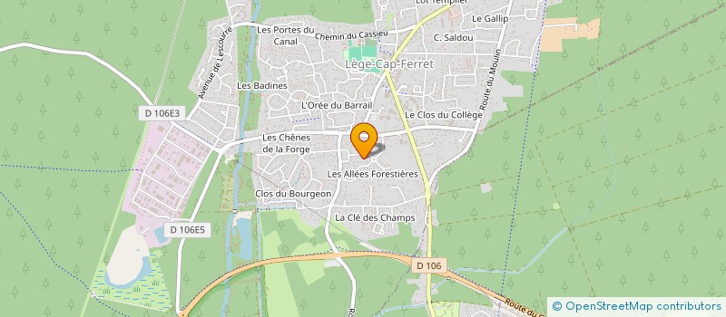 localisation de l'entreprise SCI VALENTINE à LEGE-CAP-FERRET