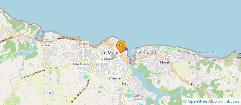 localisation de l'entreprise SCI VALERINE à LE MOULE