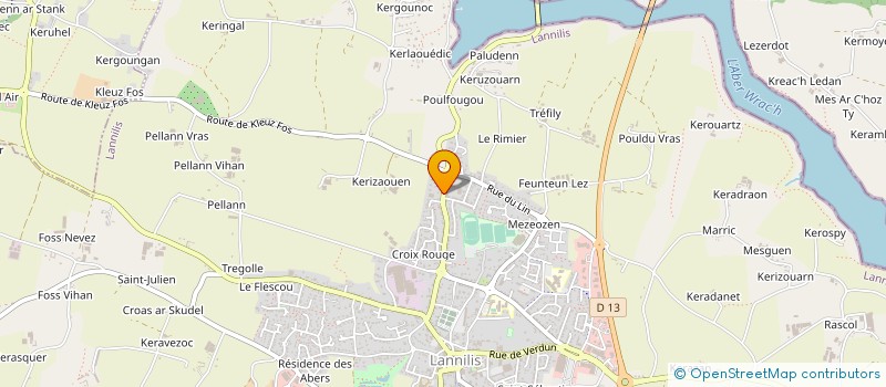 localisation de l'entreprise SCI VALERWAN  LANNILIS