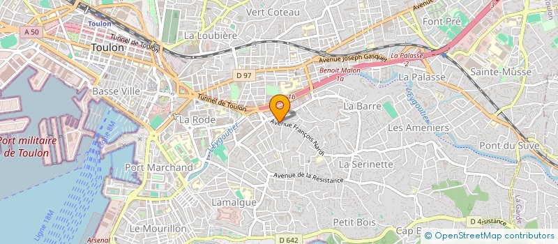 localisation de l'entreprise SCI VALES  TOULON