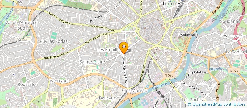 localisation de l'entreprise SCI VALHEU à LIMOGES