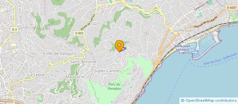 localisation de l'entreprise SCI VALIERA à VALLAURIS