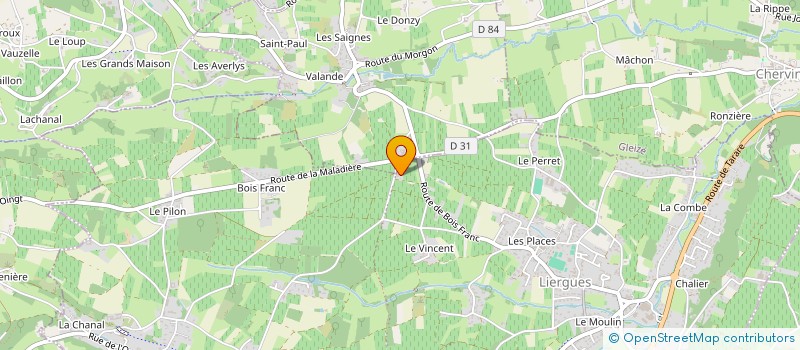 localisation de l'entreprise SCI VALIMMO à PORTE DES PIERRES DOREES