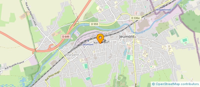 localisation de l'entreprise SCI VALLEO JEUMONT  JEUMONT