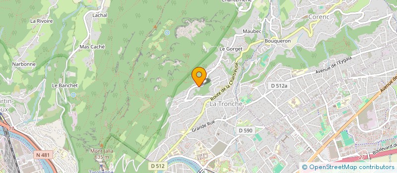 localisation de l'entreprise SCI VALLES  LA TRONCHE