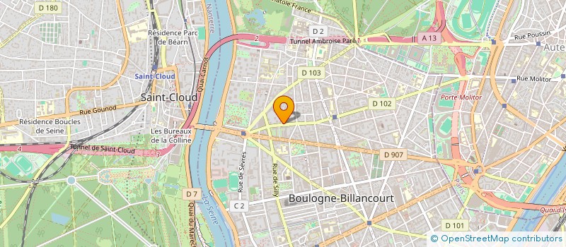 localisation de l'entreprise SCI VALLEUX à BOULOGNE-BILLANCOURT