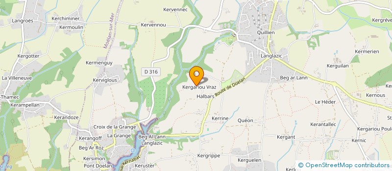 localisation de l'entreprise SCI VALLON D'AUSSEL  CLOHARS-CARNOET