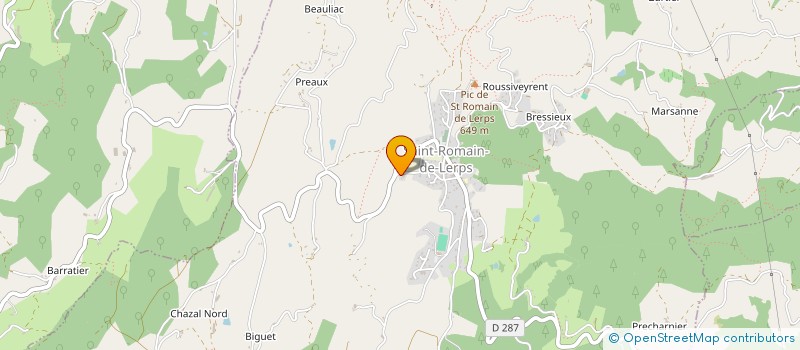 localisation de l'entreprise SCI VALOA  SAINT-ROMAIN-DE-LERPS