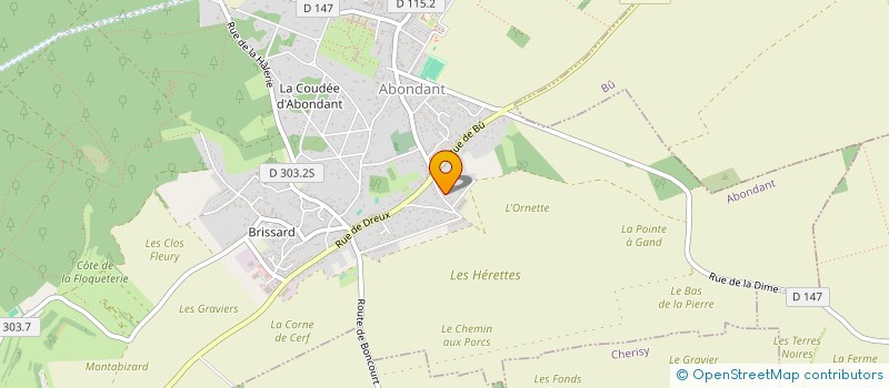 localisation de l'entreprise SCI VALORIA à ABONDANT