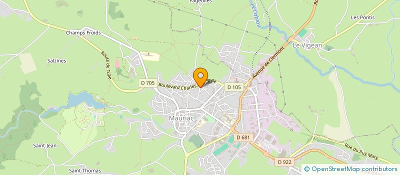 localisation de l'entreprise SCI VALROT à MAURIAC