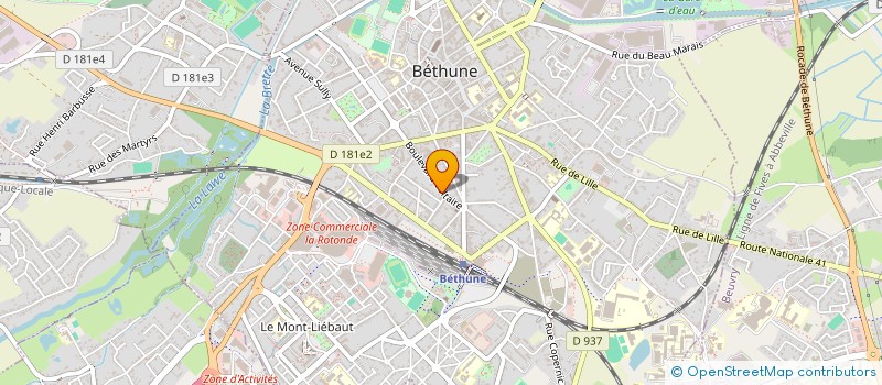 localisation de l'entreprise SCI VALTILLE ET CIE  BETHUNE