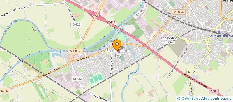 localisation de l'entreprise SCI VANINVEST  ERQUINGHEM-LYS