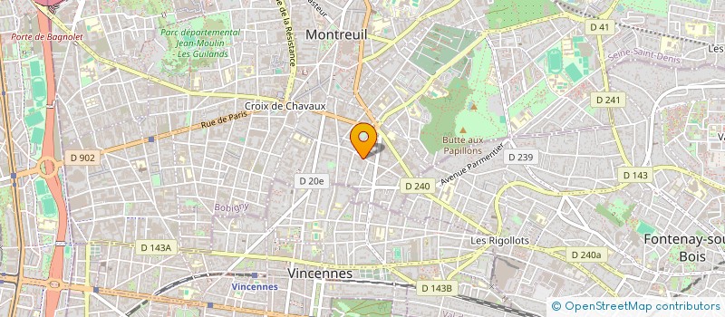 localisation de l'entreprise SCI VAPRO à MONTREUIL