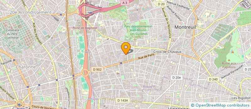 localisation de l'entreprise SCI VARNAUD à MONTREUIL