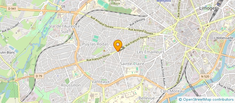 localisation de l'entreprise SCI VARS à LIMOGES