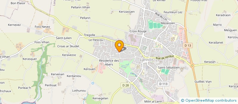 localisation de l'entreprise SCI VAUBAN  LANNILIS