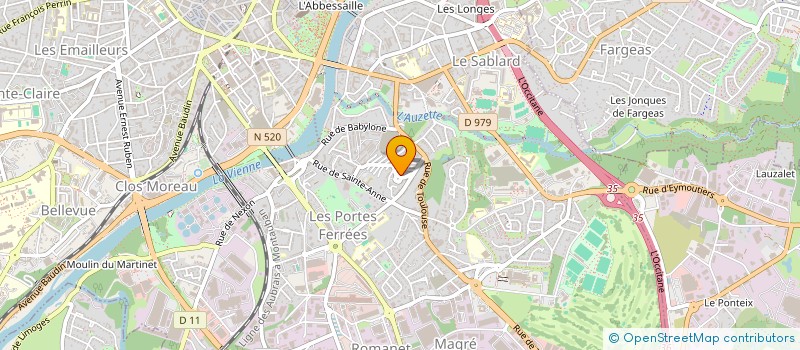 localisation de l'entreprise SCI VAUBAN-CORNICHE à LIMOGES