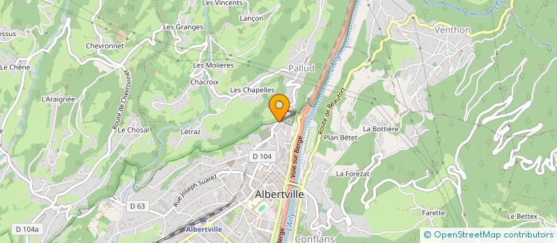 localisation de l'entreprise SCI VAUGIRARD  ALBERTVILLE