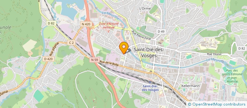 localisation de l'entreprise SCI VAV  SAINT-DIE-DES-VOSGES