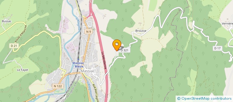 localisation de l'entreprise SCI VAZERAT à MASSIAC