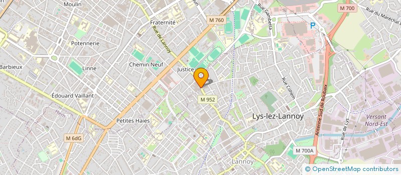 localisation de l'entreprise SCI VB DE LA JUSTICE  ROUBAIX