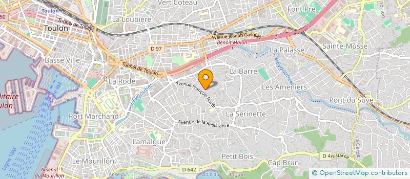 localisation de l'entreprise SCI VB2J  TOULON