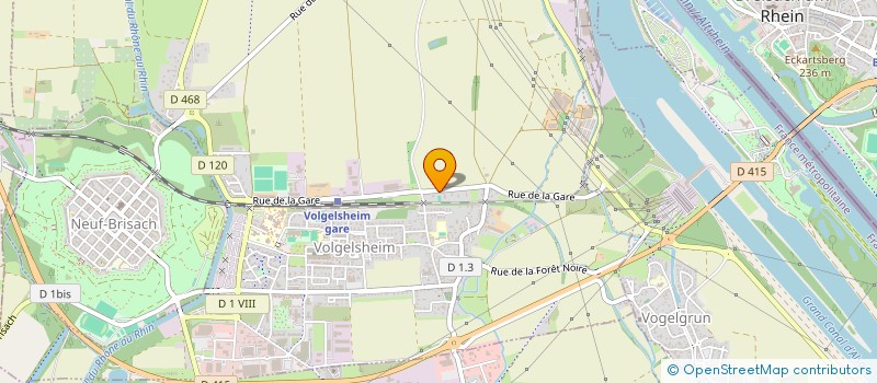 localisation de l'entreprise SCI VCR  VOLGELSHEIM