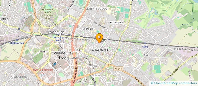 localisation de l'entreprise SCI VDA à VILLENEUVE-D'ASCQ