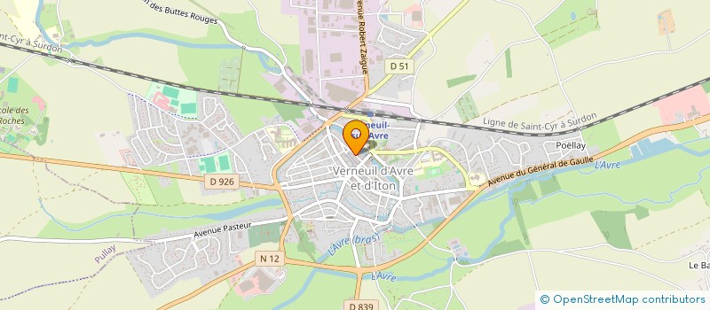 localisation de l'entreprise SCI VDB  VERNEUIL D'AVRE ET D'ITON