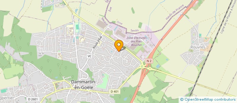 localisation de l'entreprise SCI VDB  DAMMARTIN-EN-GOELE