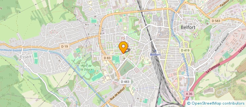 localisation de l'entreprise SCI VDFC  BELFORT