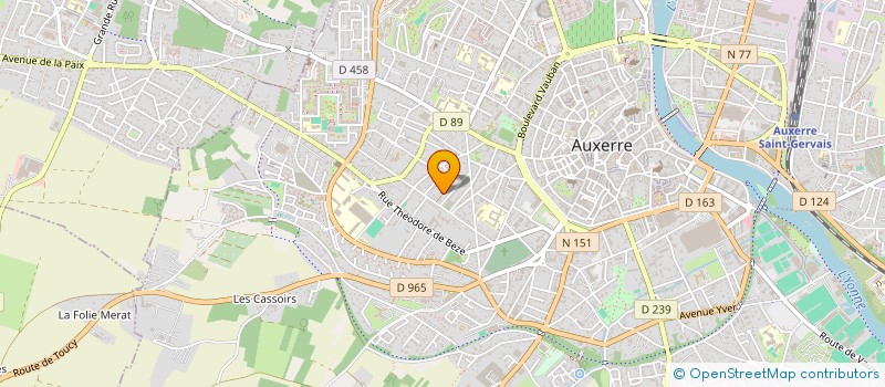 localisation de l'entreprise SCI VEAUBEN à AUXERRE