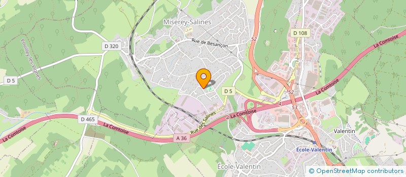 localisation de l'entreprise SCI VEBER  MISEREY-SALINES