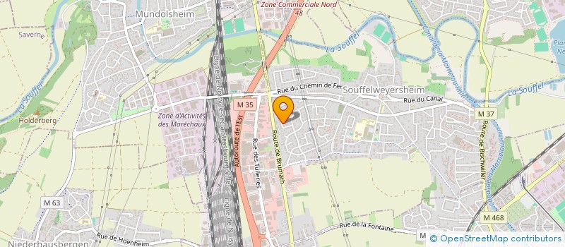 localisation de l'entreprise SCI VECCHIONE  SOUFFELWEYERSHEIM