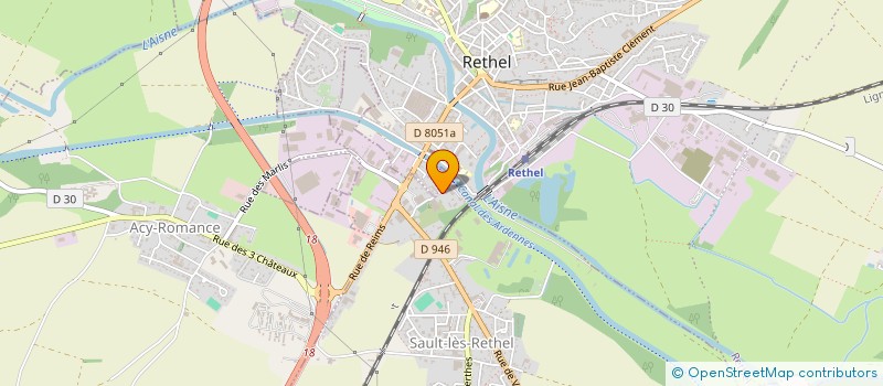 localisation de l'entreprise SCI VEDHUB  SAULT-LES-RETHEL