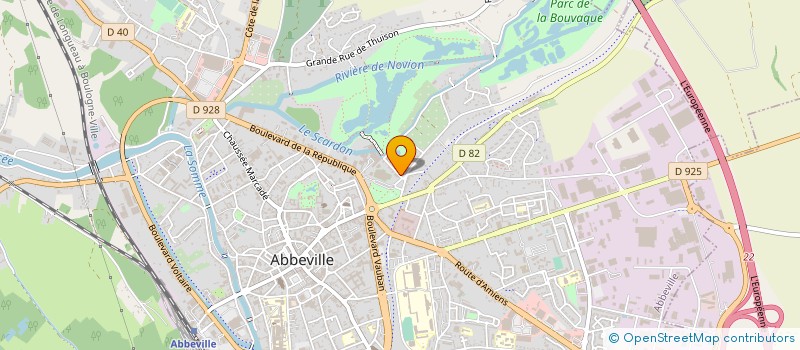 localisation de l'entreprise SCI VEGA à ABBEVILLE