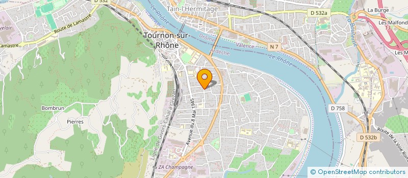 localisation de l'entreprise SCI VEIRE BEN à TOURNON-SUR-RHONE