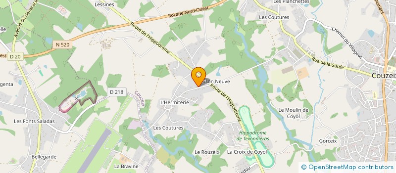 localisation de l'entreprise SCI VELISA à COUZEIX