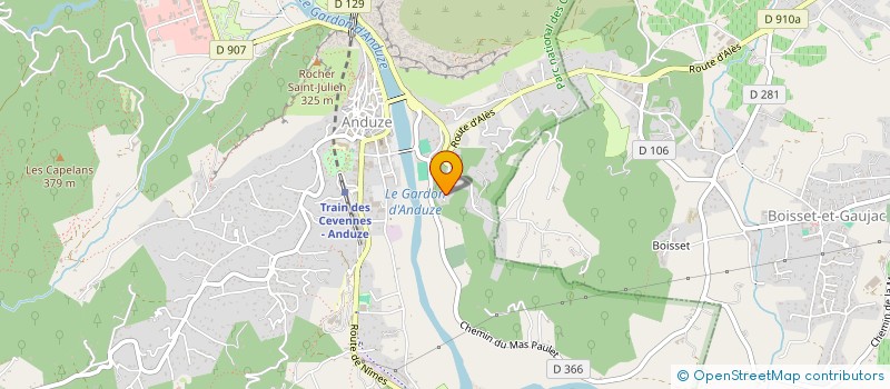 localisation de l'entreprise SCI VELUGLY  ANDUZE