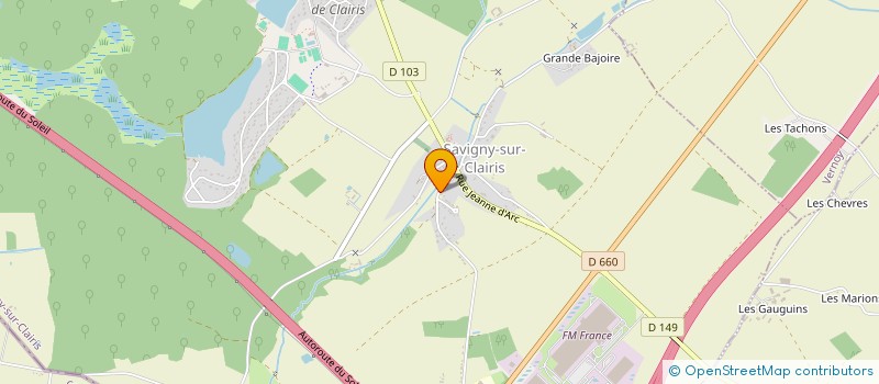 localisation de l'entreprise SCI VEM  SAVIGNY-SUR-CLAIRIS