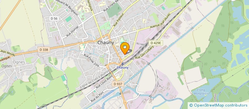 localisation de l'entreprise SCI VENCE à CHAUNY