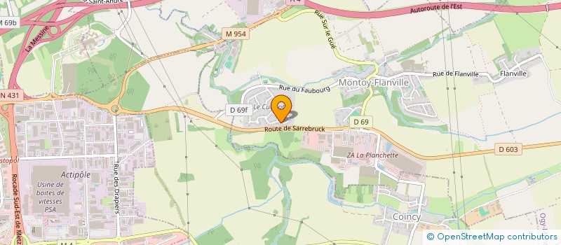 localisation de l'entreprise SCI VENT D'OUEST  OGY-MONTOY-FLANVILLE