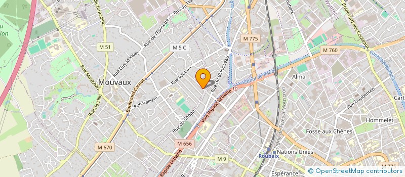 localisation de l'entreprise SCI VENT DE BISE  MOUVAUX