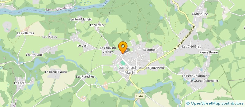 localisation de l'entreprise SCI VENT VERT à SAINT-JUST-LE-MARTEL
