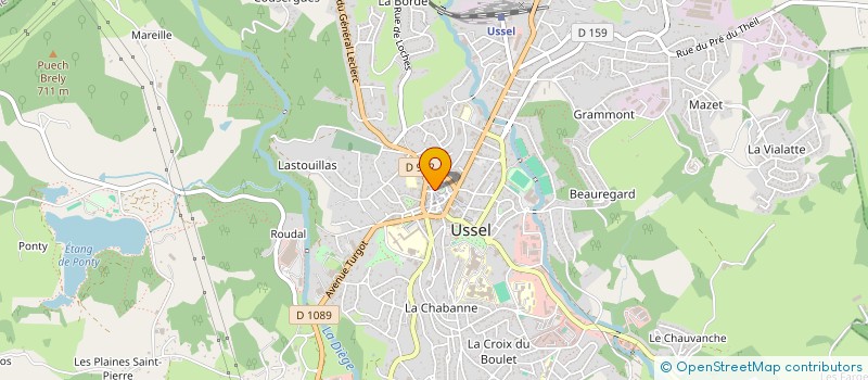 localisation de l'entreprise SCI VENTADOUR IMMOBILIER à USSEL